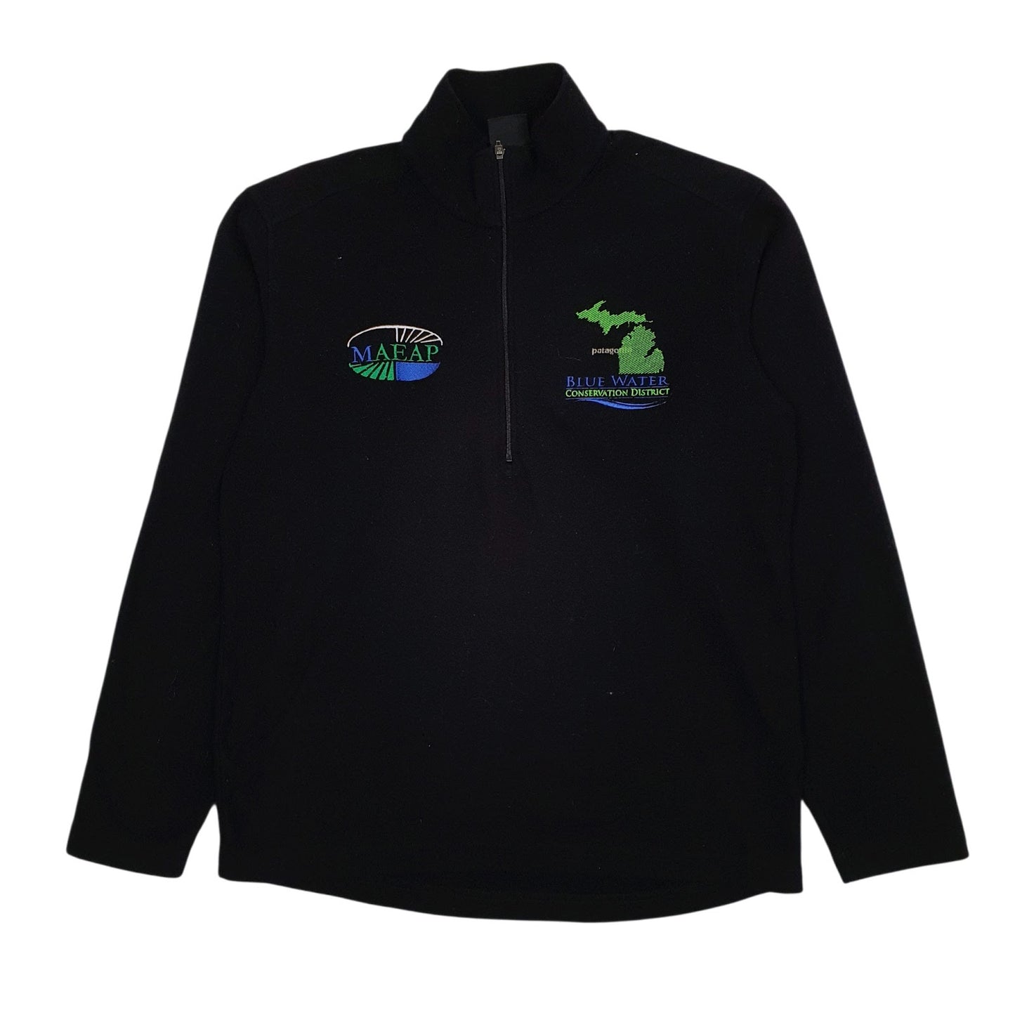 Mens Black Patagonia Conservation Quarter Zip Jumper