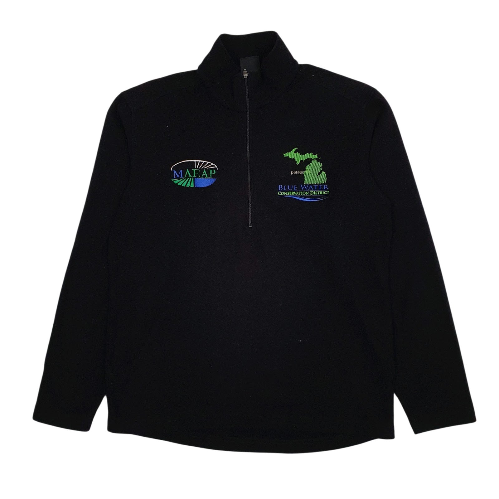 Mens Black Patagonia Conservation Quarter Zip Jumper