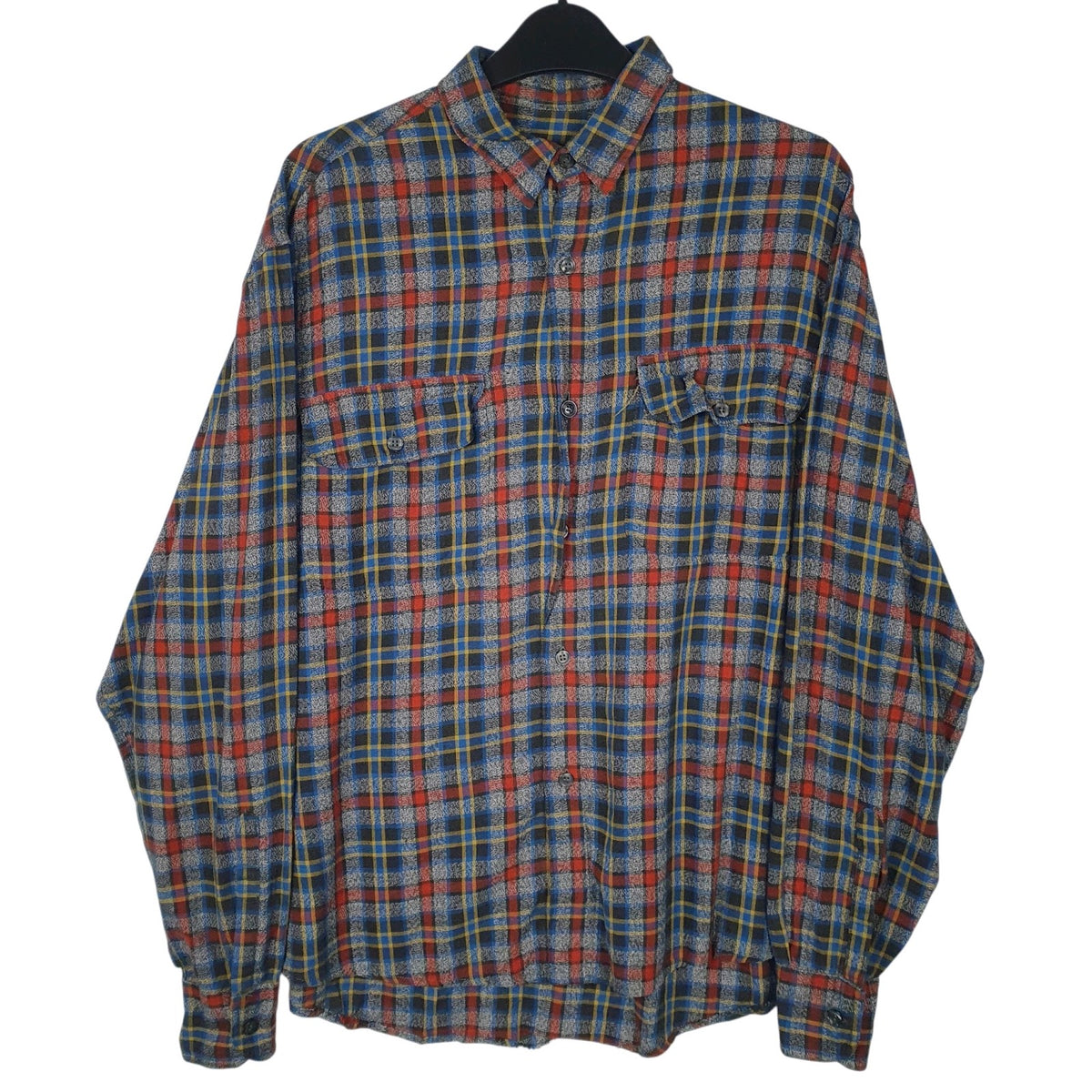 Mens Grey Redman Vintage Long Sleeve Shirt