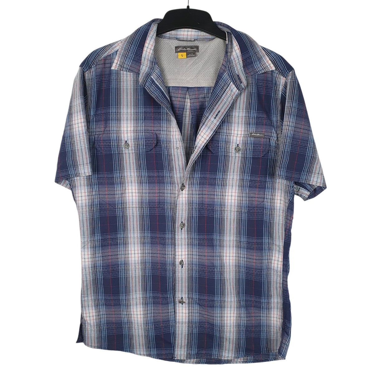 Mens Blue Eddie Bauer  Short Sleeve Shirt