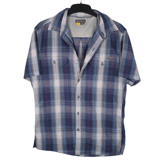 Mens Blue Eddie Bauer  Short Sleeve Shirt