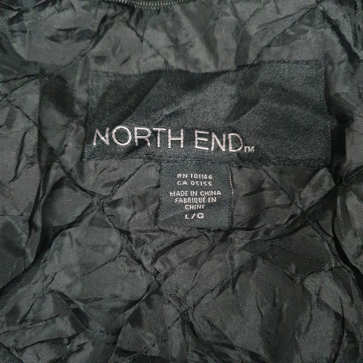 Mens Black North End Padded  Coat