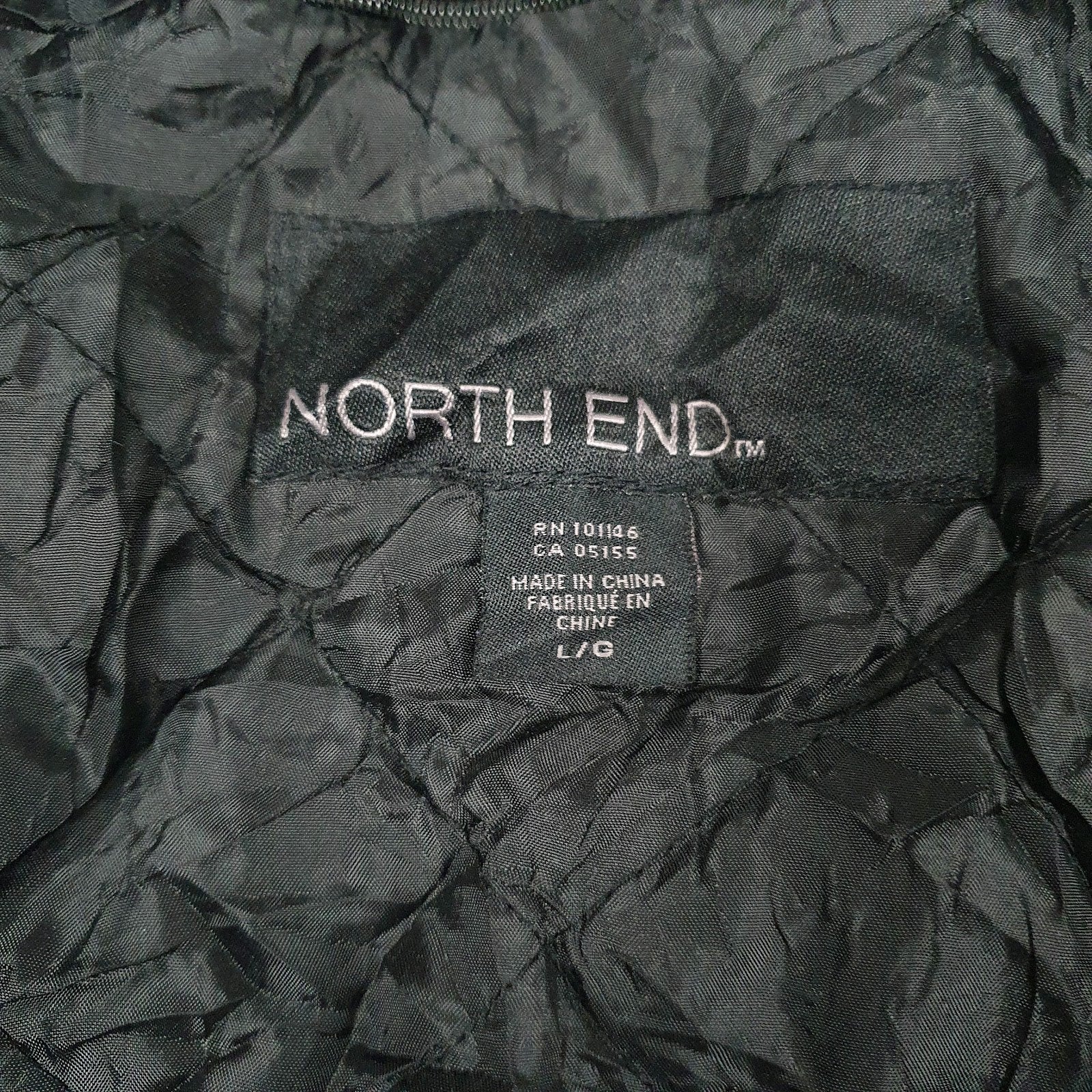 Mens Black North End Padded  Coat