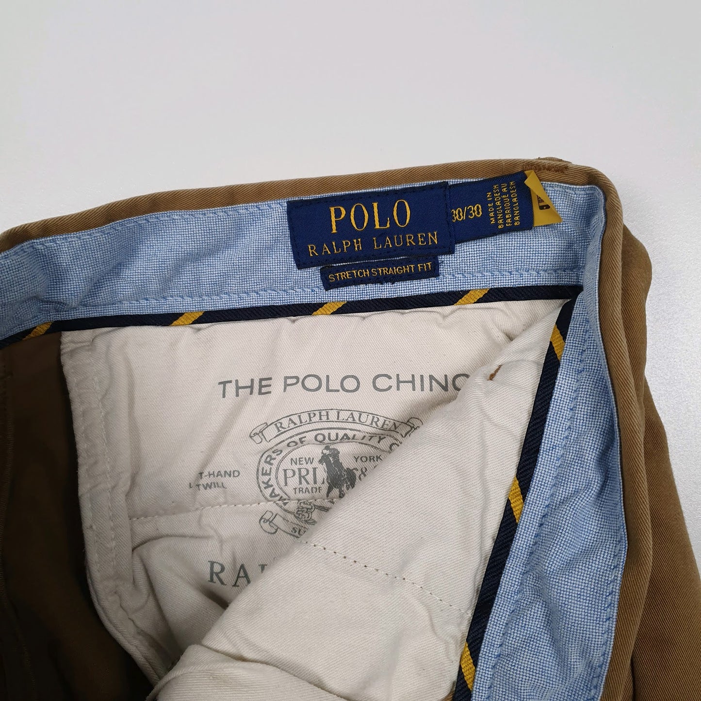 Mens Tan Polo Ralph Lauren Stretch Straight Fit  Trousers