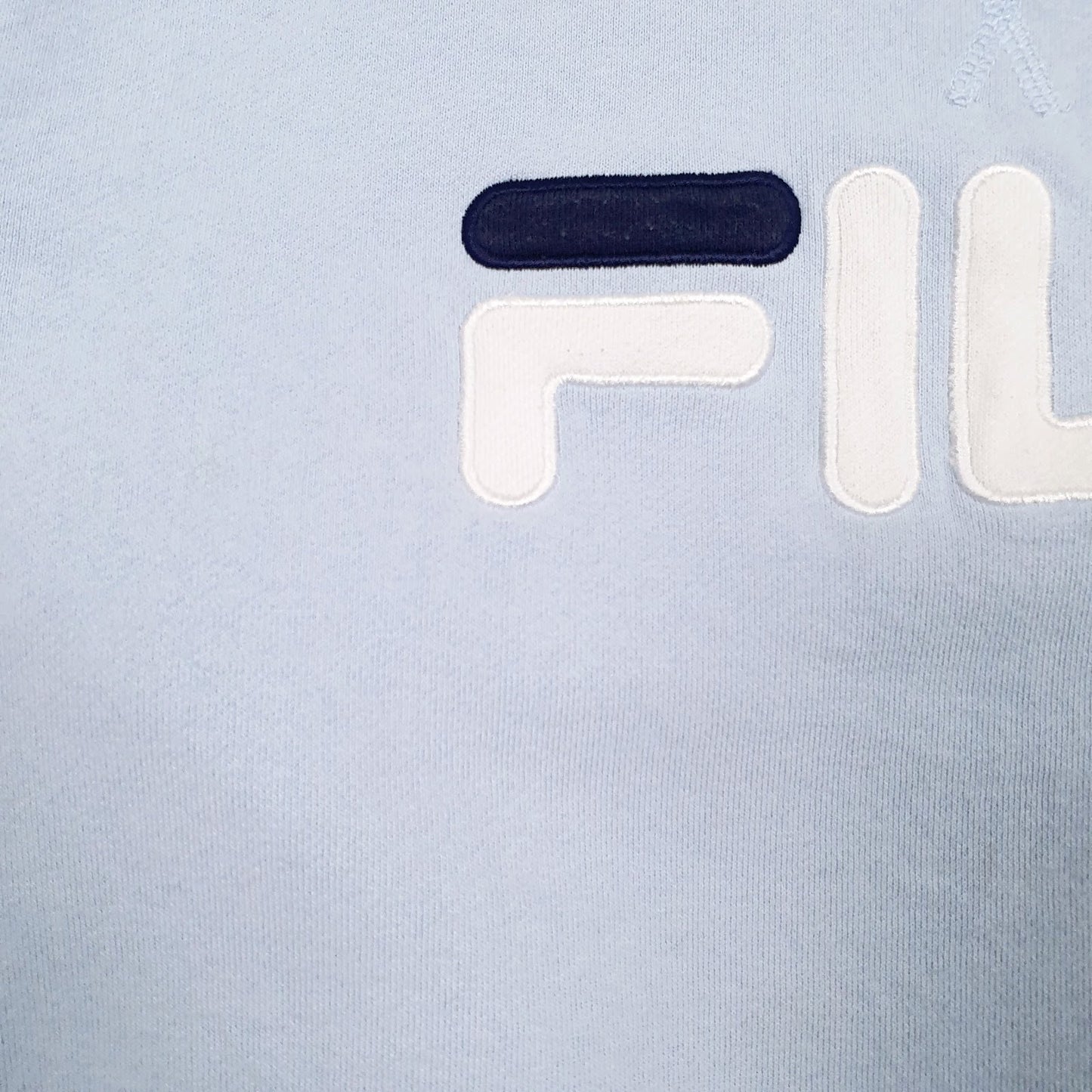Womens Blue Fila Spellout Crewneck Jumper
