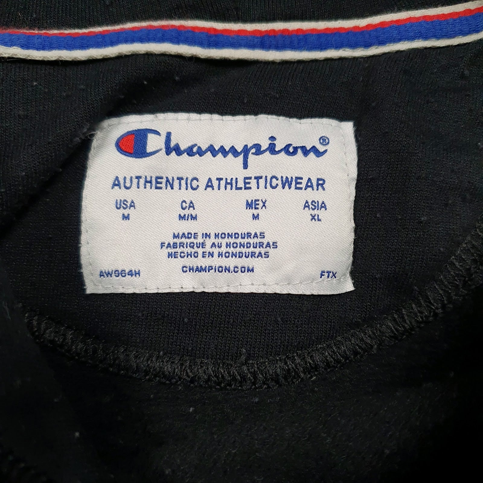Womens Black Champion Spellout Hoodie Jumper