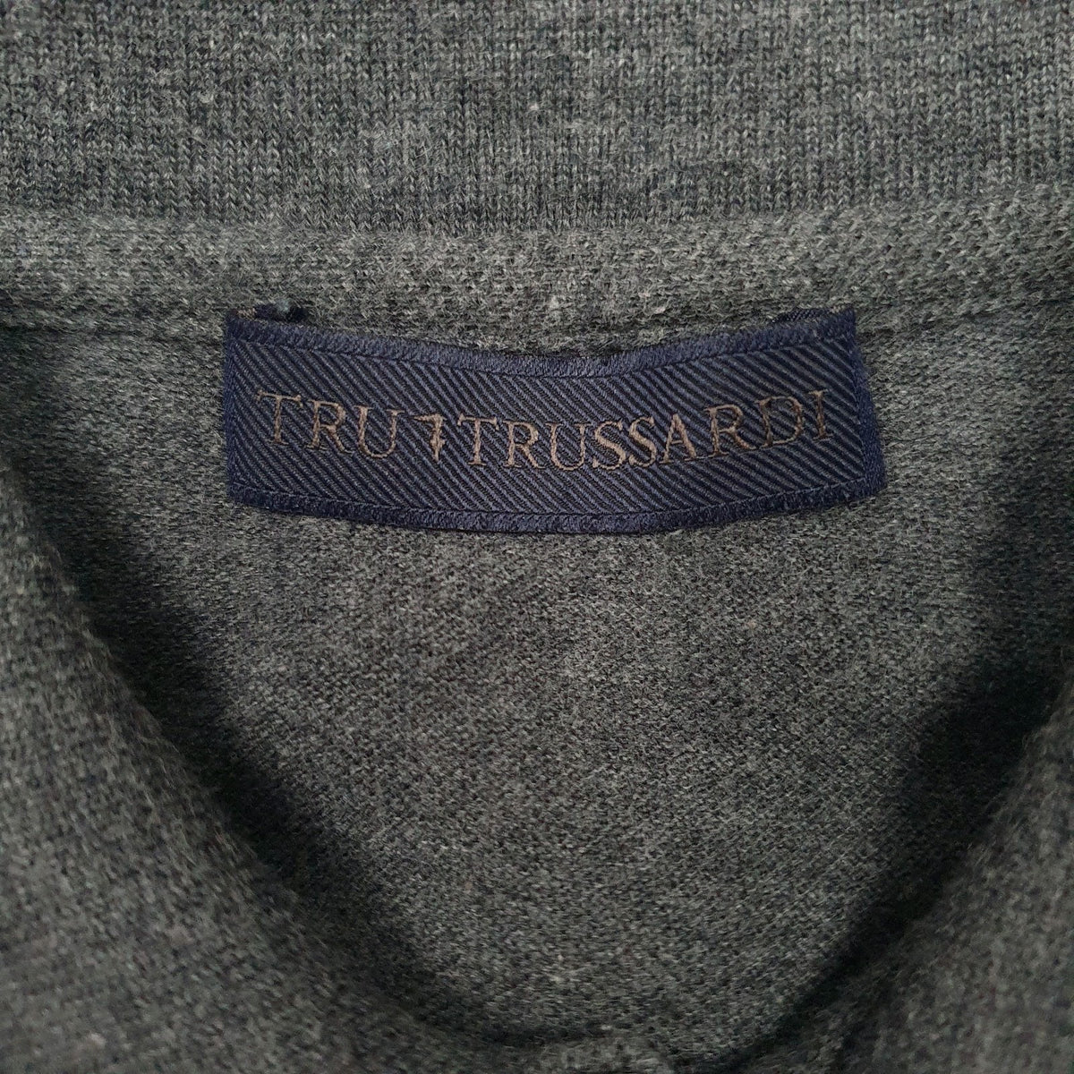 Mens Grey Trussardi   Polo Shirt