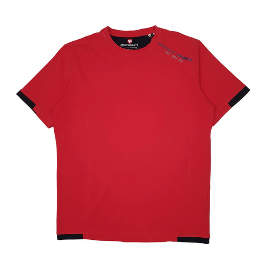 Mens Red Murphy & Nye Sailing Ocean Sprint Short Sleeve T Shirt