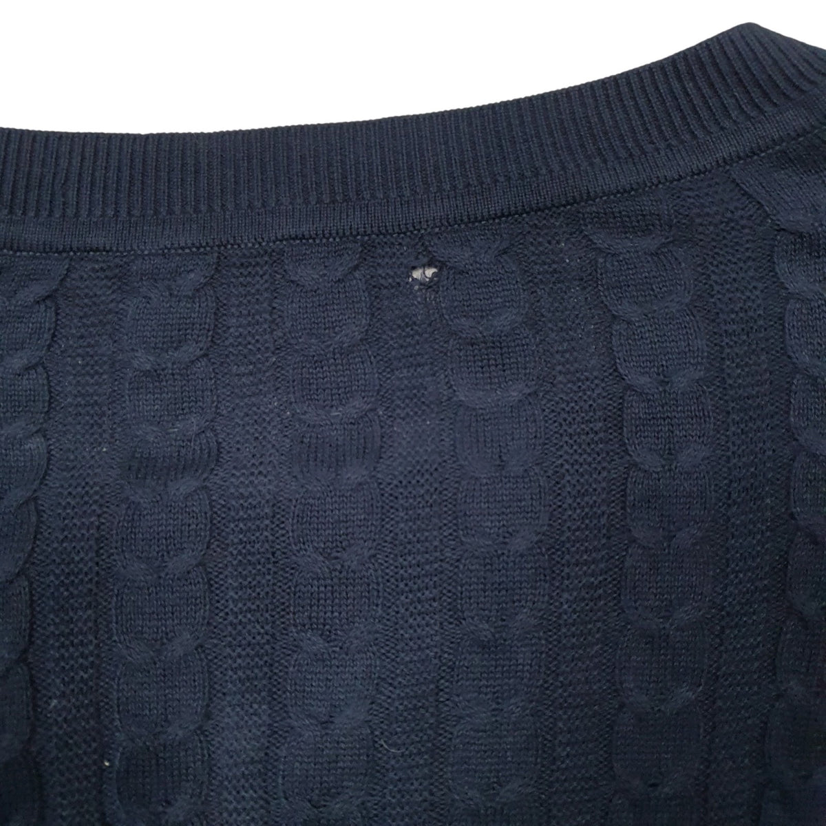 Mens Navy Tommy Hilfiger Cable Knit Crewneck Jumper