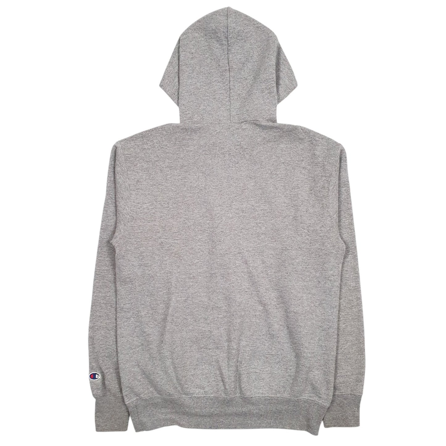 Mens Grey Champion Hooded Quarter Zip Jumper