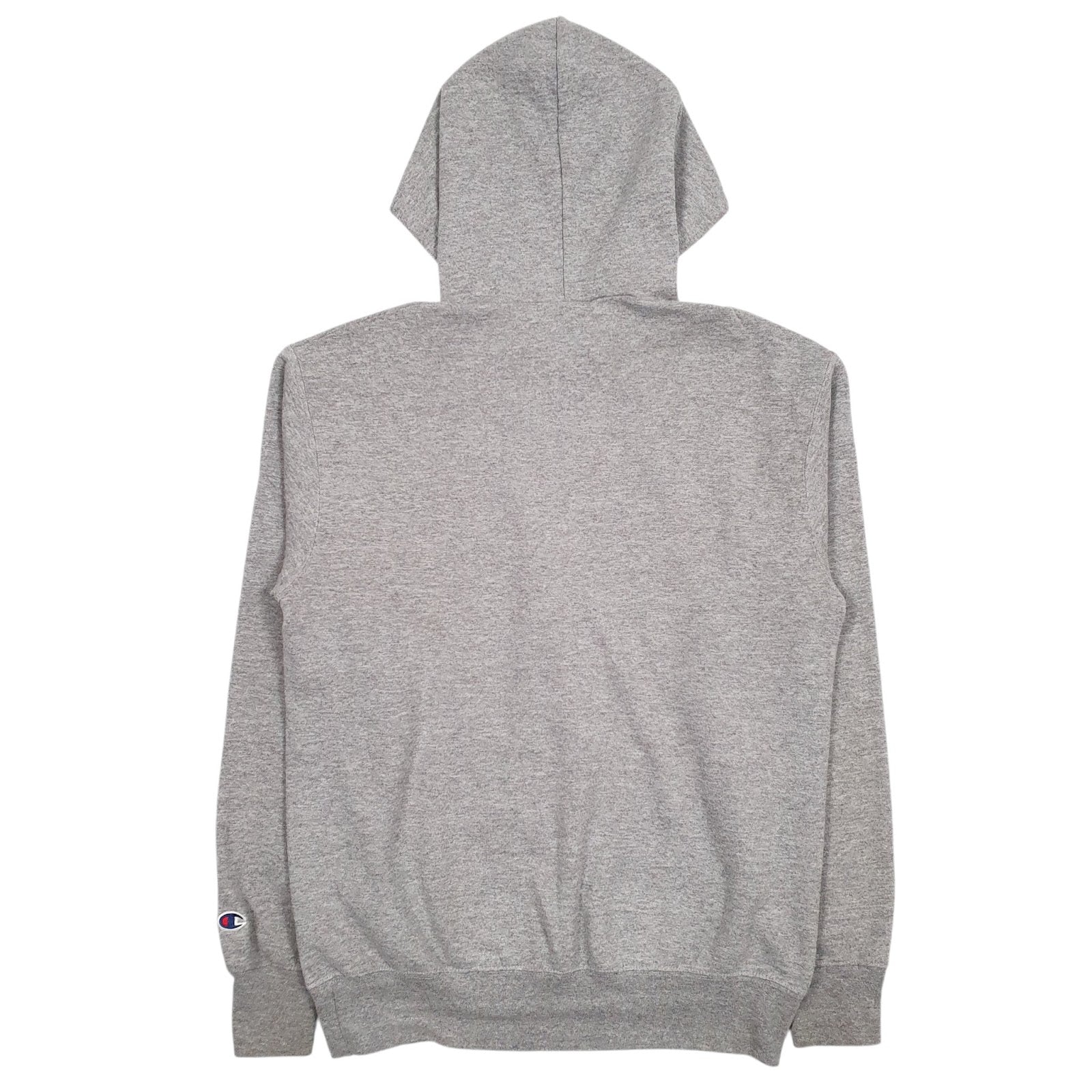 Mens Grey Champion Hooded Quarter Zip Jumper