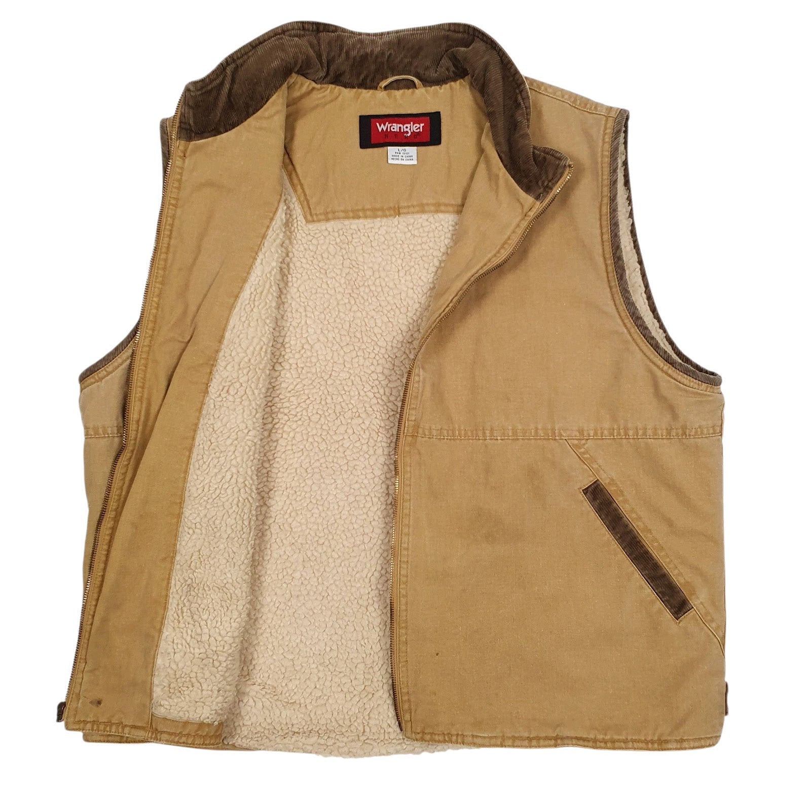 Mens Brown Wrangler Sherpa Lined  Coat