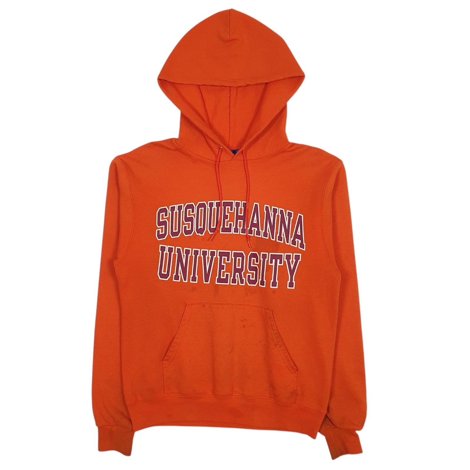 Mens Orange Champion Susquehanna University Hoodie Jumper