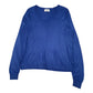 Womens Blue The Basics  V Neck Jumper