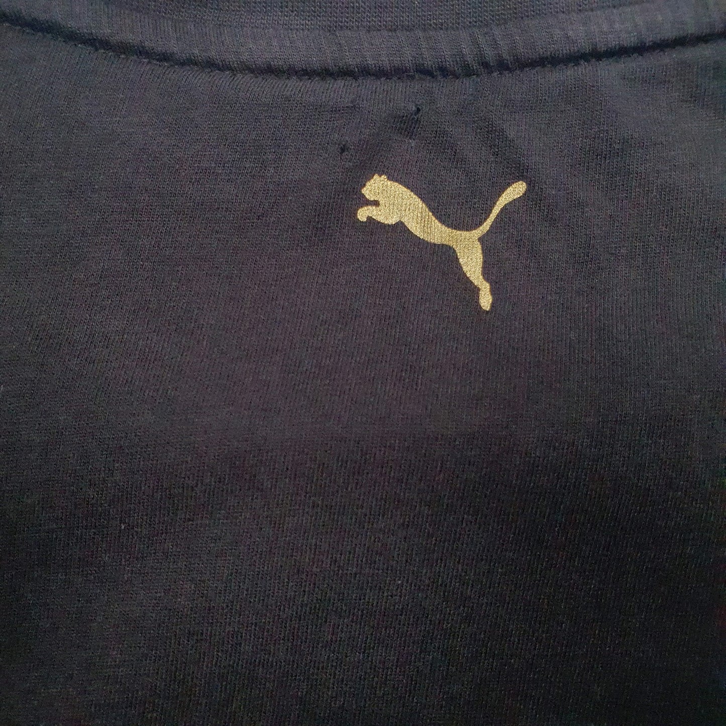 Mens Black Puma Spellout  T Shirt