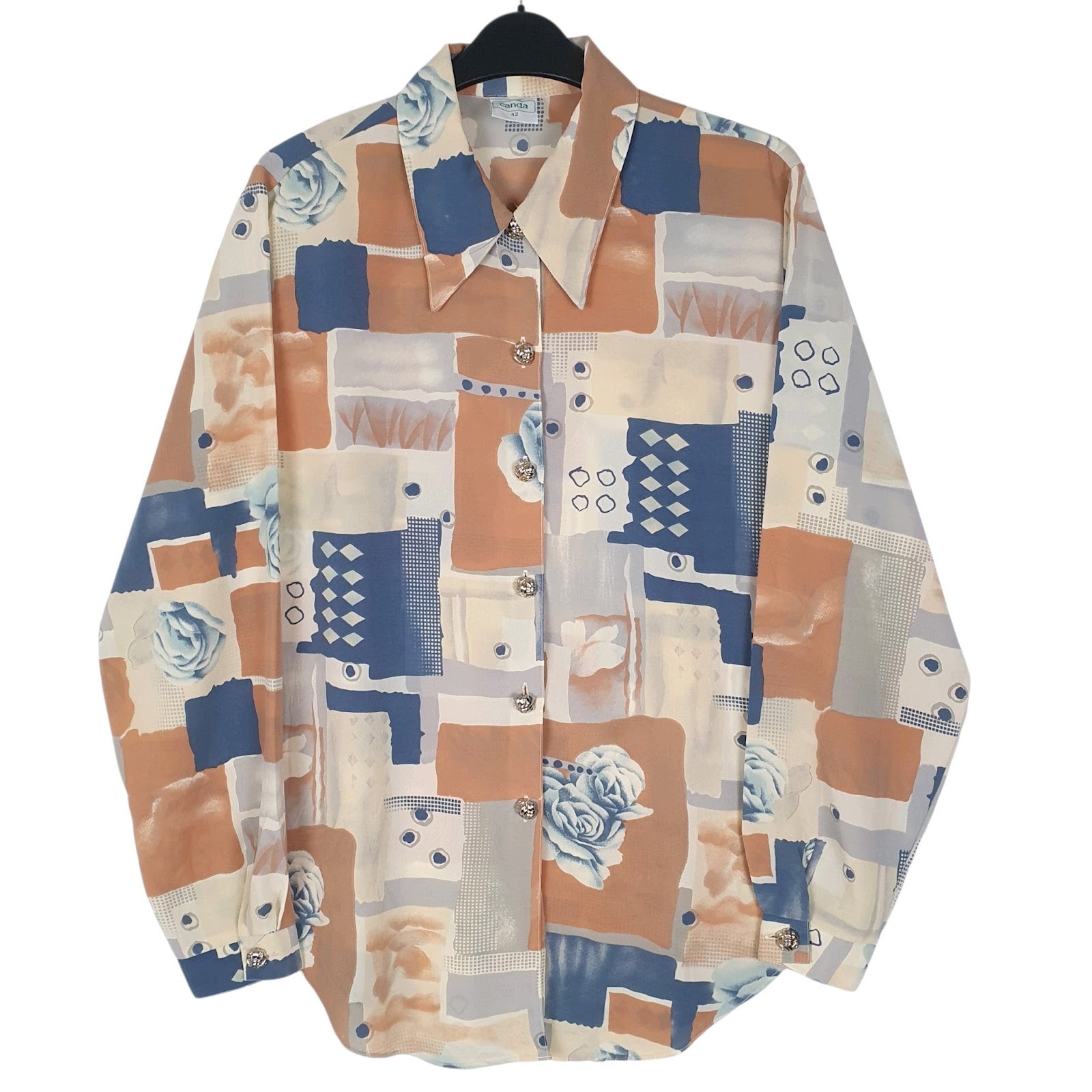 Womens Cream Canda Graphic Long Sleeve Shirt