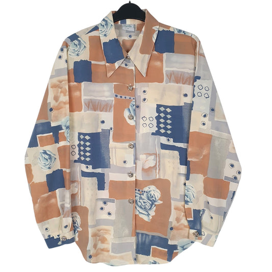 Womens Cream Canda Graphic Long Sleeve Shirt