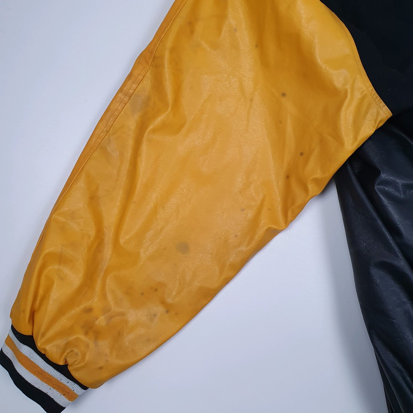 Mens Black Steve & Barrys Notre Dame Fighting Irish Varsity Leather  Coat