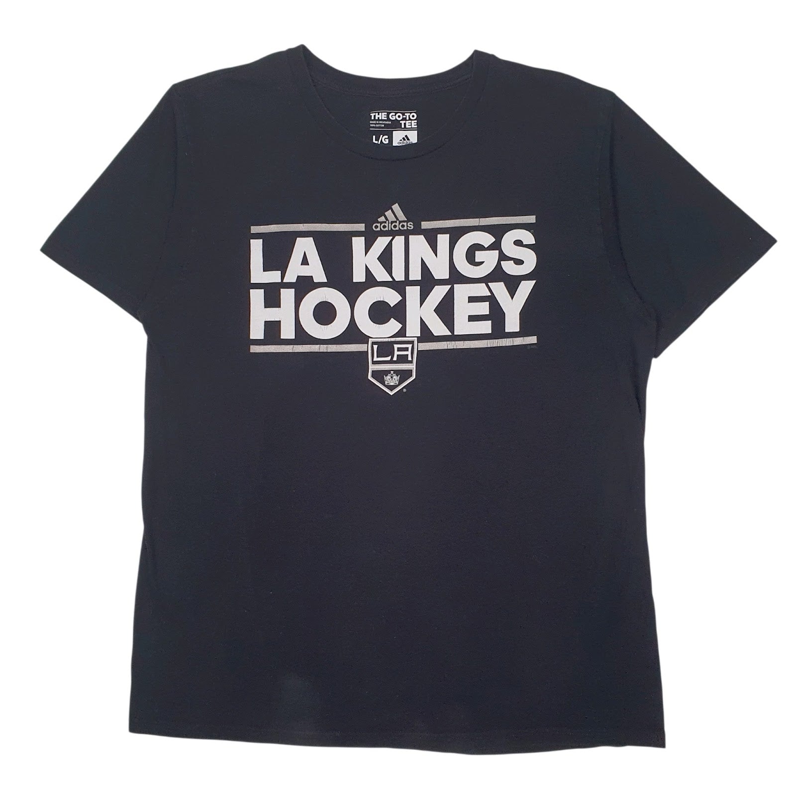 Mens Black Adidas LA Kings Hockey Short Sleeve T Shirt