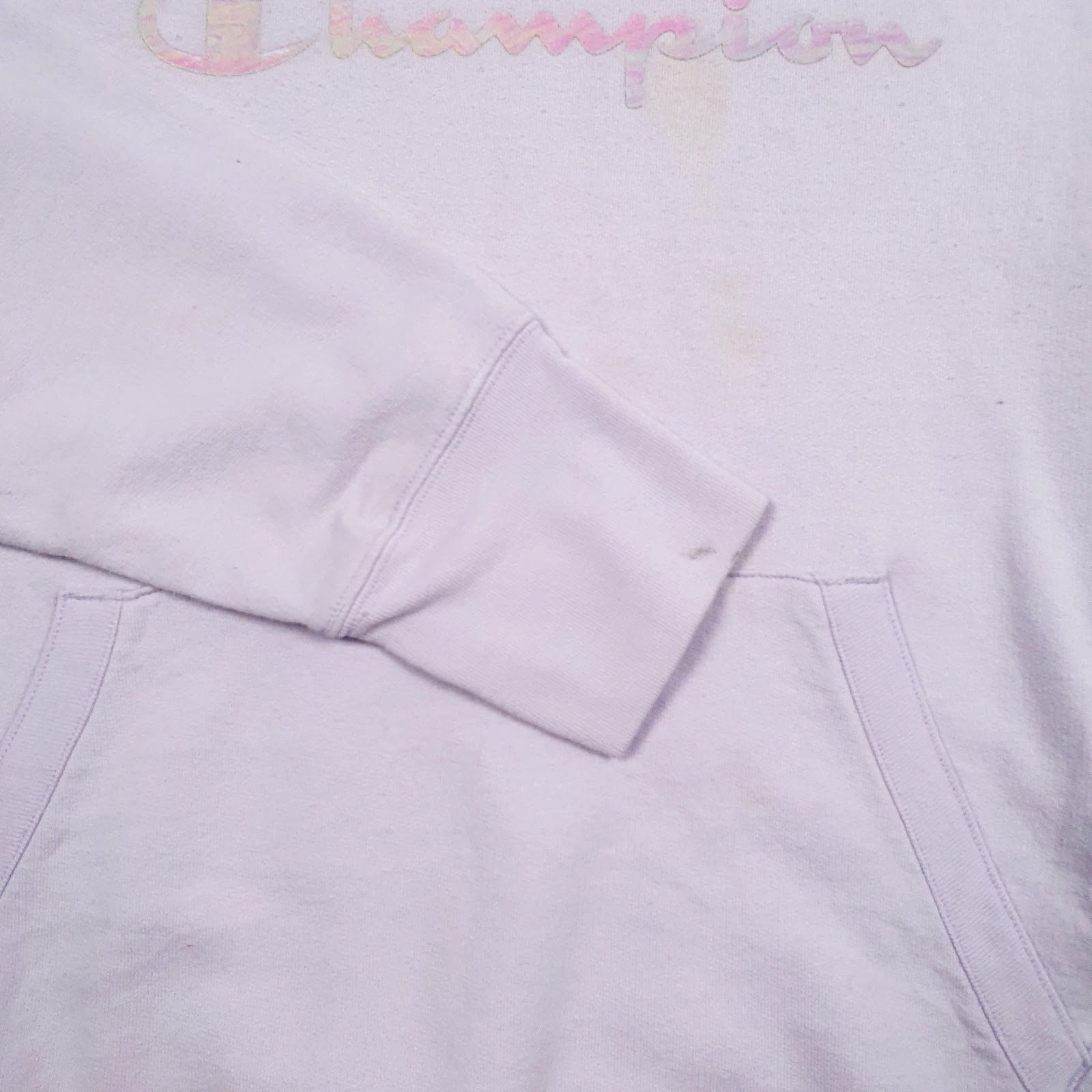 Womens Purple Champion Spellout Hoodie Jumper