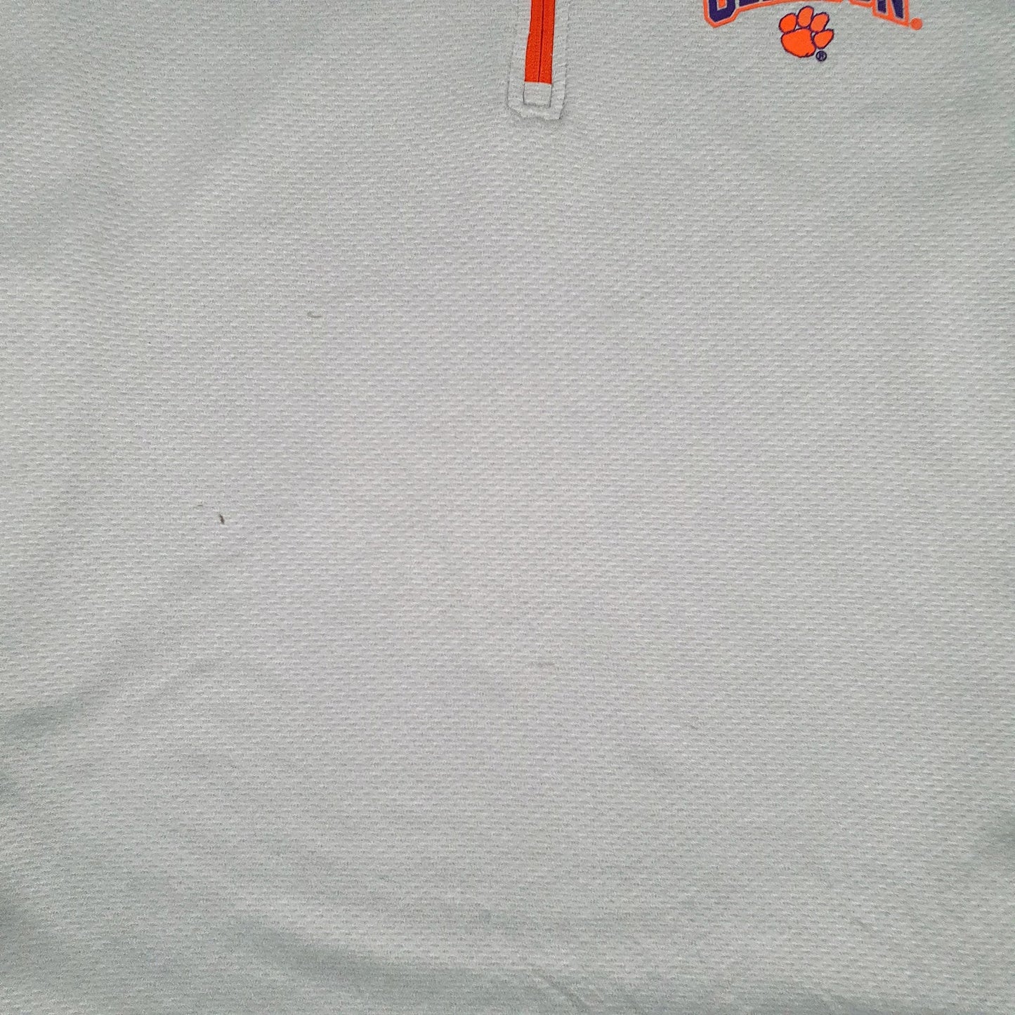 Mens Grey Champion Clemson Active Wear Quarter Zip Jumper