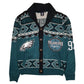 Mens Blue NFL Philadelphia Eagles Football Cardigan Jumper