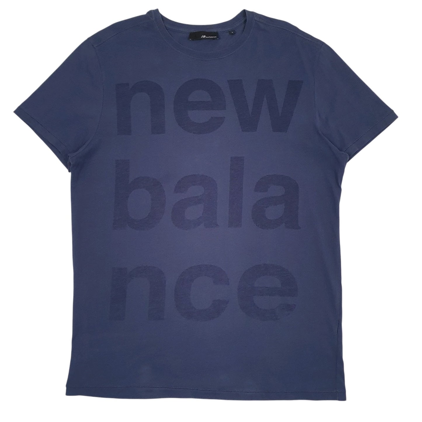 Mens Navy New Balance  Short Sleeve T Shirt