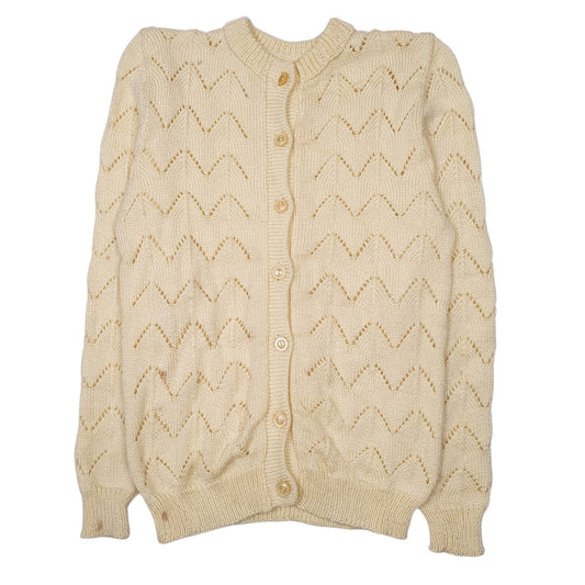 Womens Yellow Unbranded Knit Cardigan Jumper