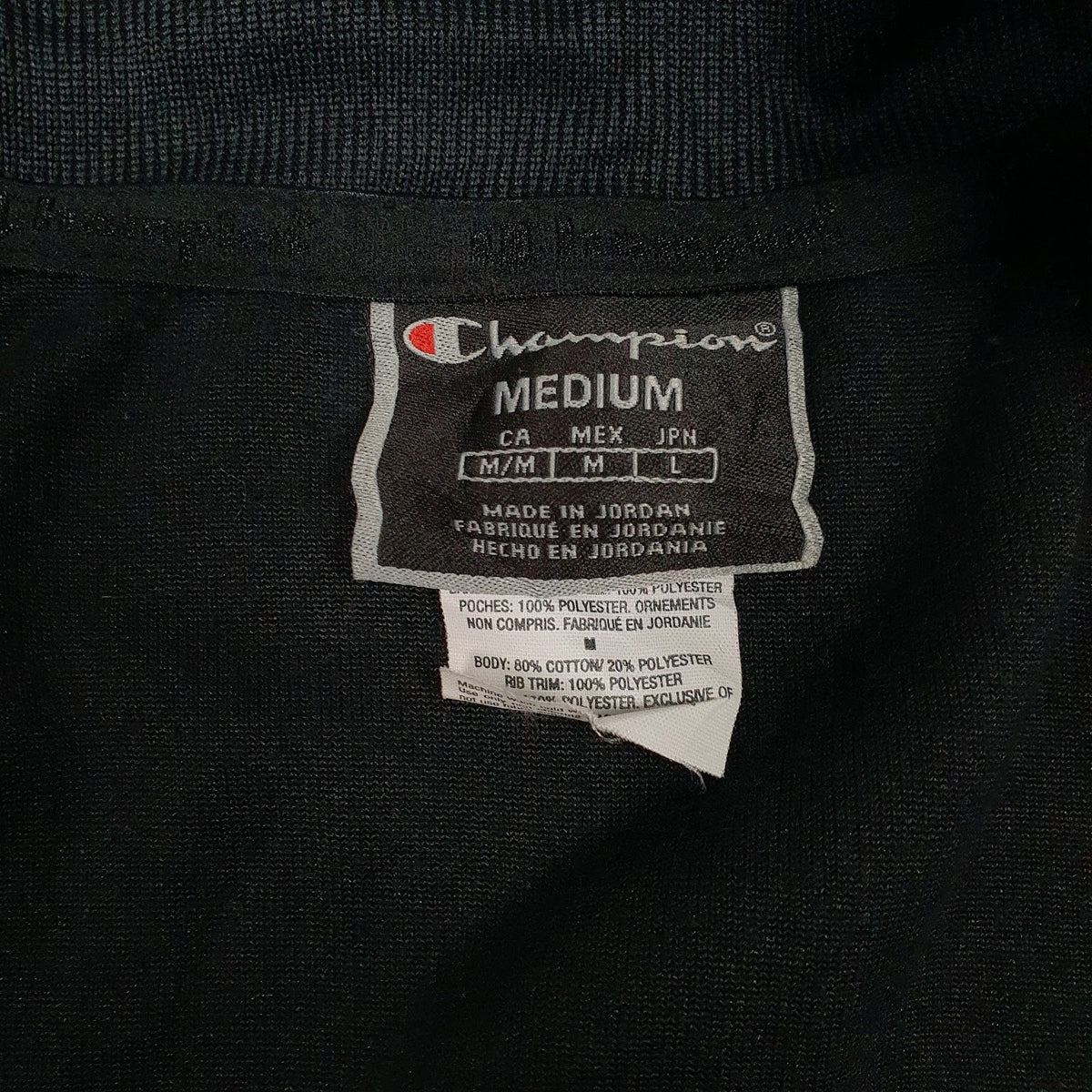 Mens Black Champion  Full Zip Jumper