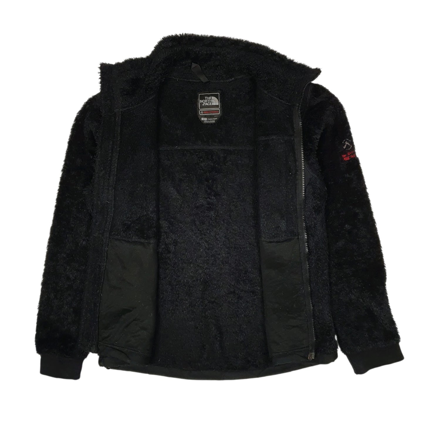 Womens Black The North Face Summit Series Fluffy Full Zip Jumper