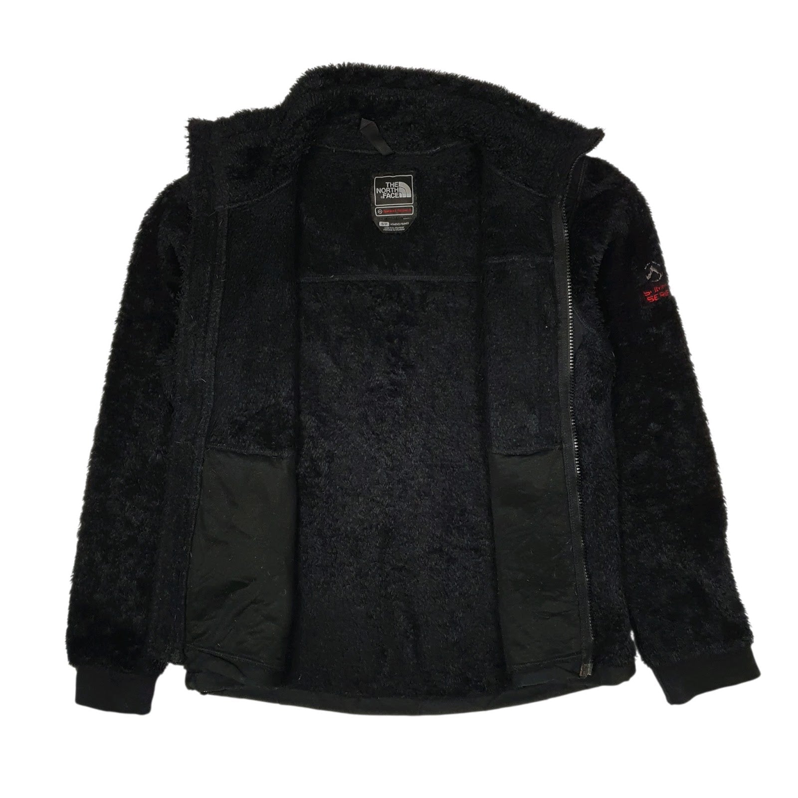 Womens Black The North Face Summit Series Fluffy Full Zip Jumper