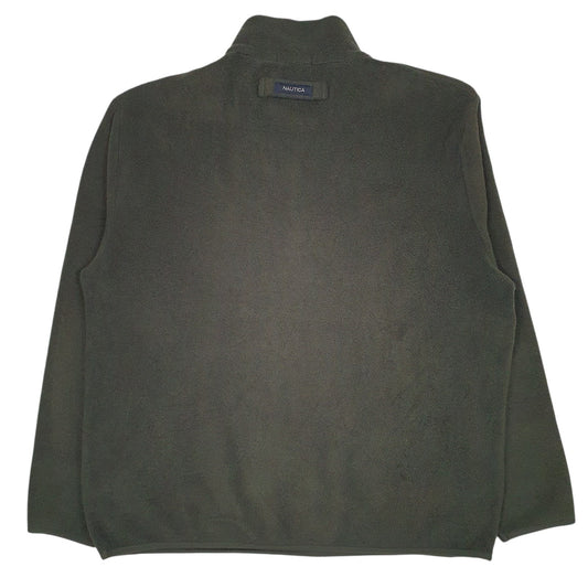 Mens Green Nautica  Quarter Zip Jumper