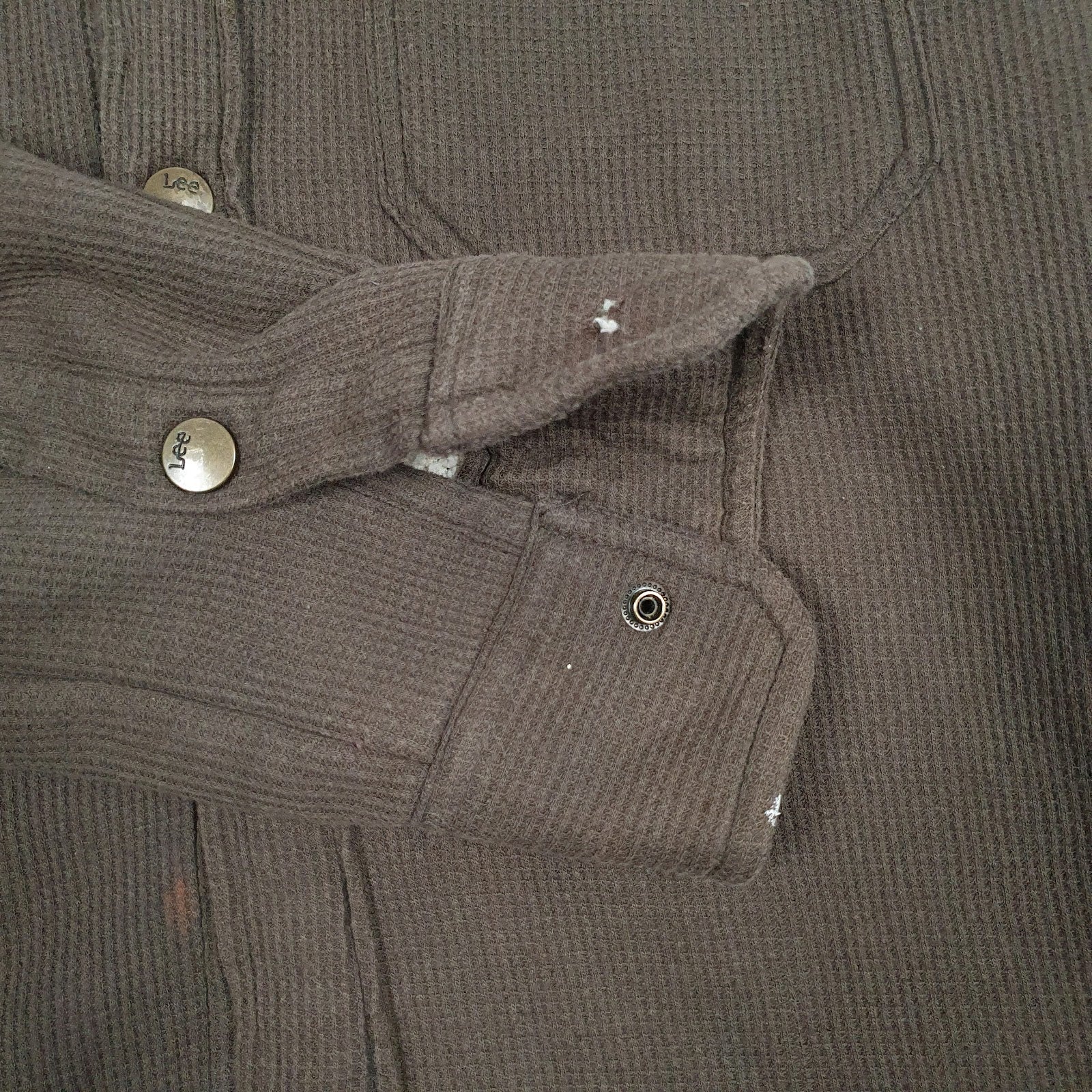 Mens Brown Lee Fleece Lined Quarter Zip Coat