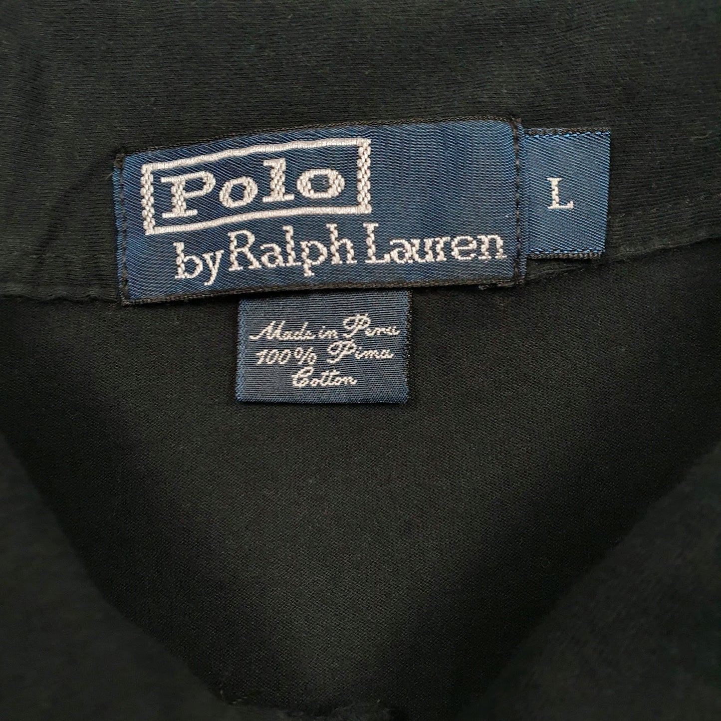 Mens Black Polo Ralph Lauren Pima  T Shirt