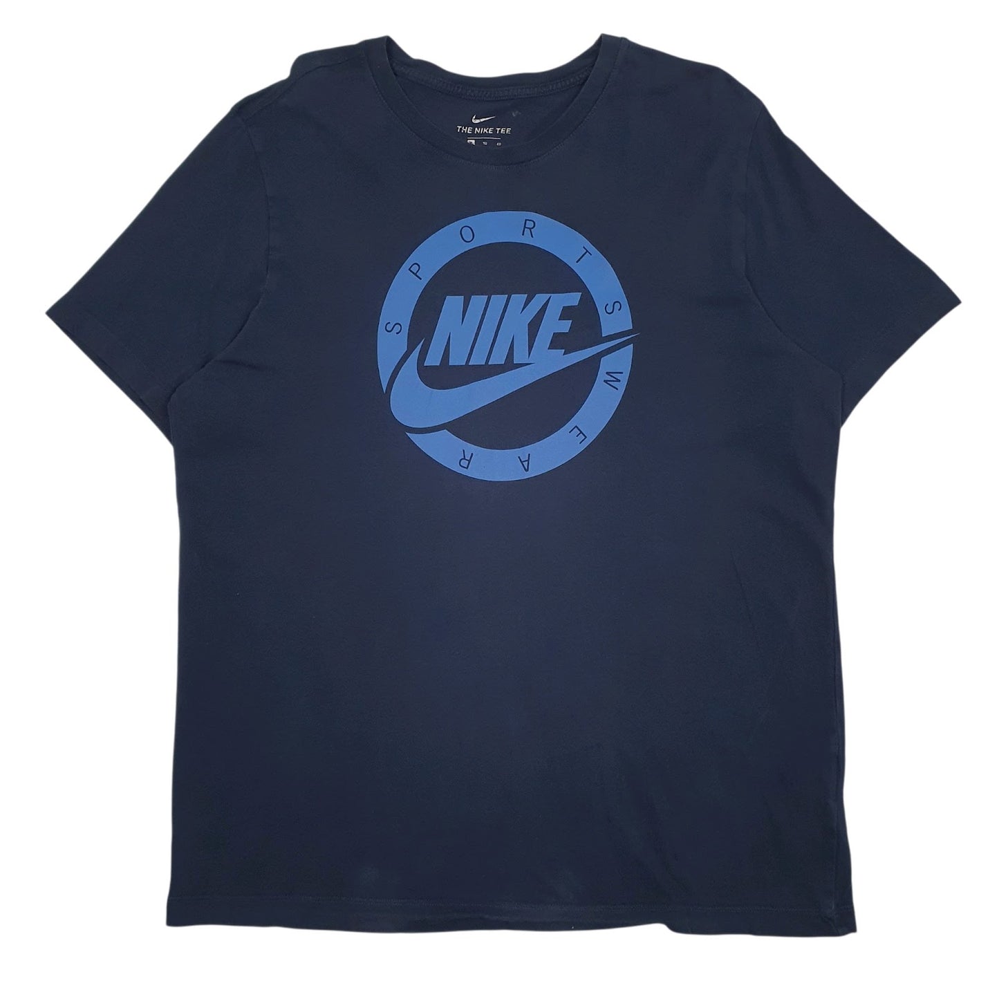 Mens Navy Nike Spellout Short Sleeve T Shirt