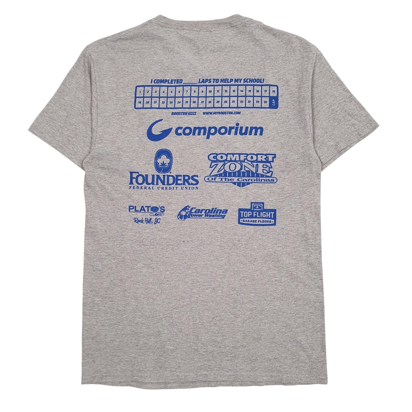 Mens Grey Fruit Of The Loom Fun Run  T Shirt