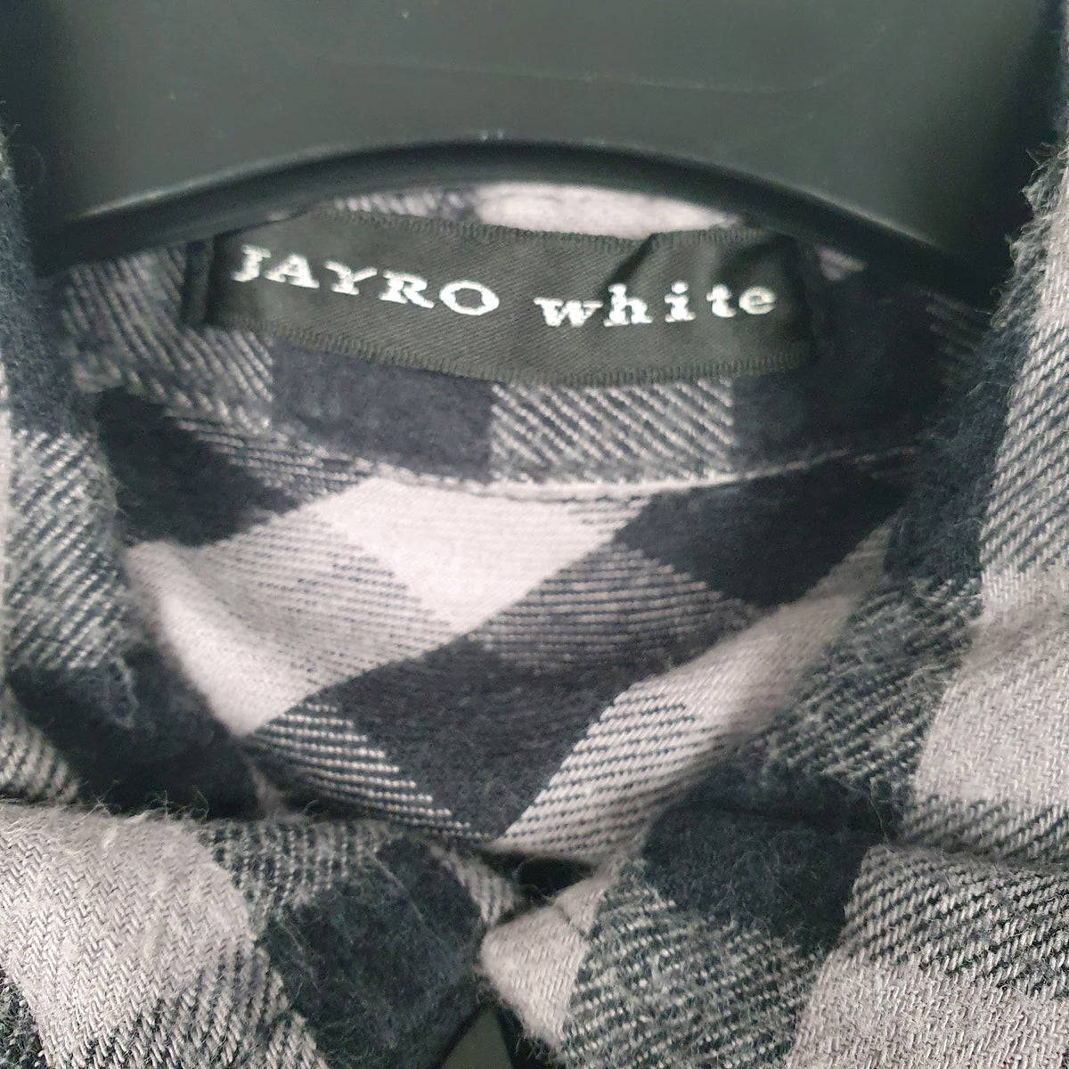 Mens Grey Jayro White Flannel  Shirt