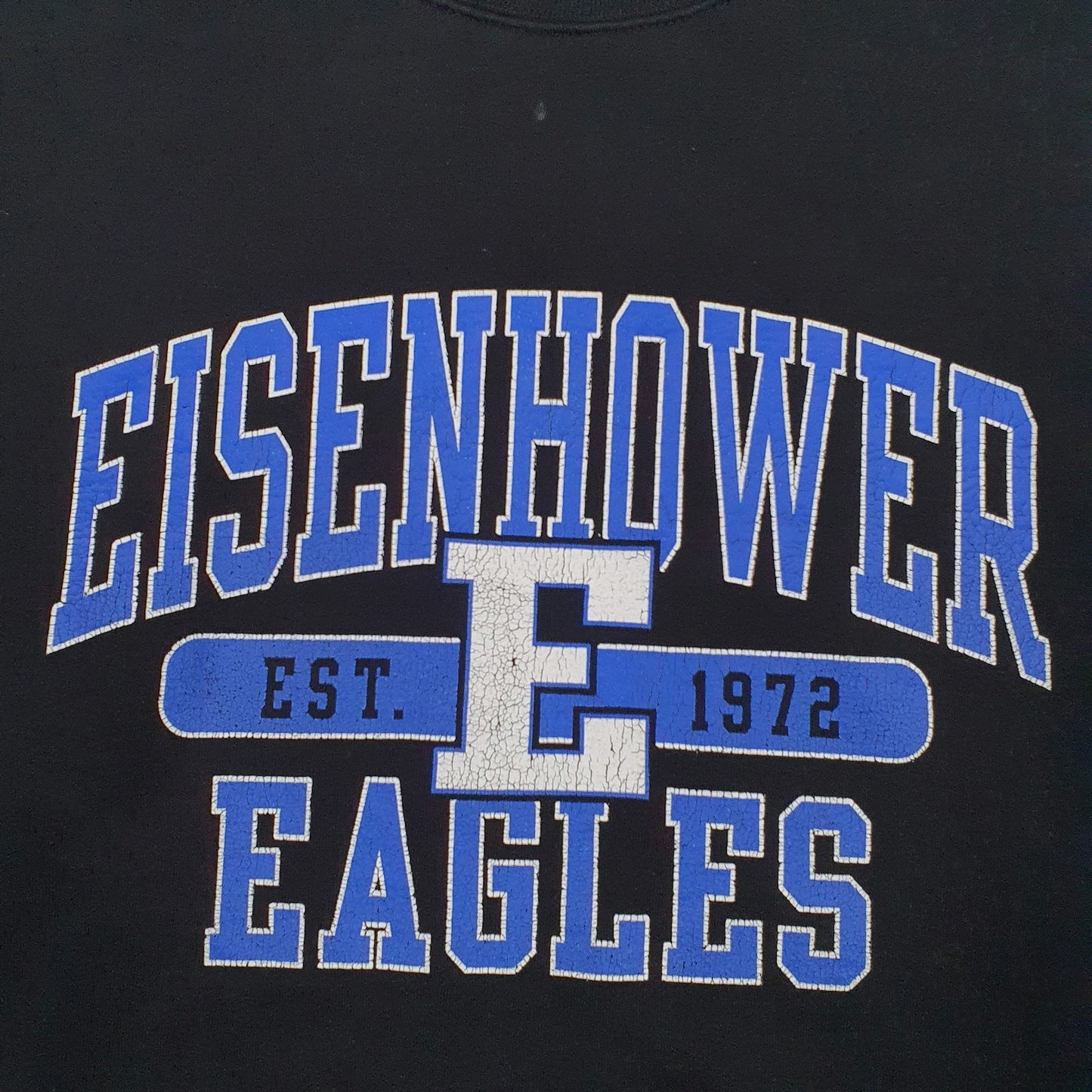 Mens Black Champion Eisenhower Eagles Crewneck Jumper