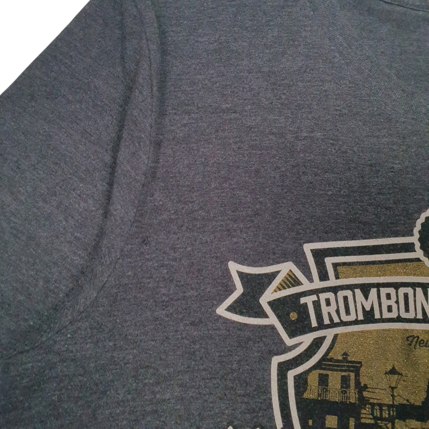 Mens Grey Canvas Trombone Shorty's  T Shirt