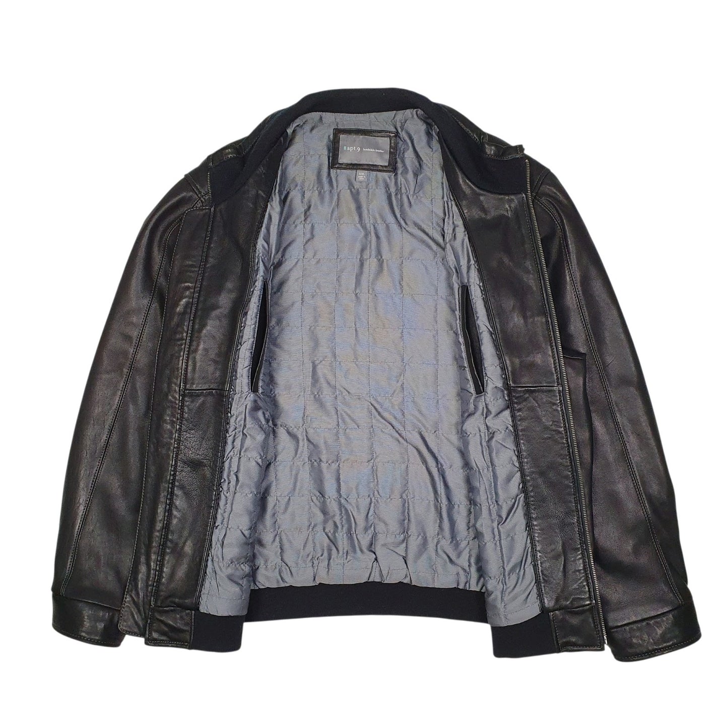 Mens Black Apt.9 Lambskin  Coat