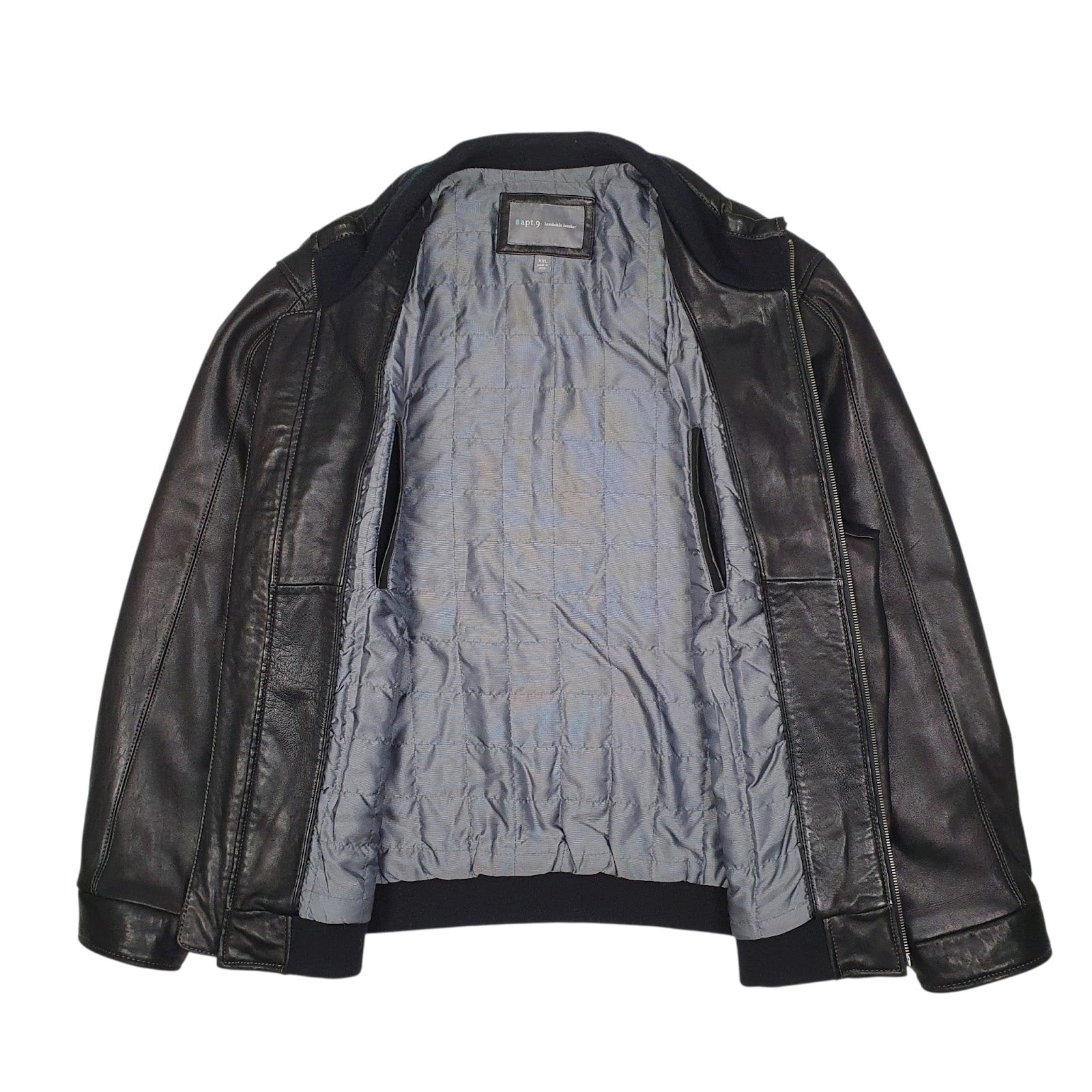 Mens Black Apt.9 Lambskin  Coat
