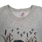 Mens Grey Jerzees Vintage 1980s Made In USA Nature Hunting Dogs Crewneck Jumper
