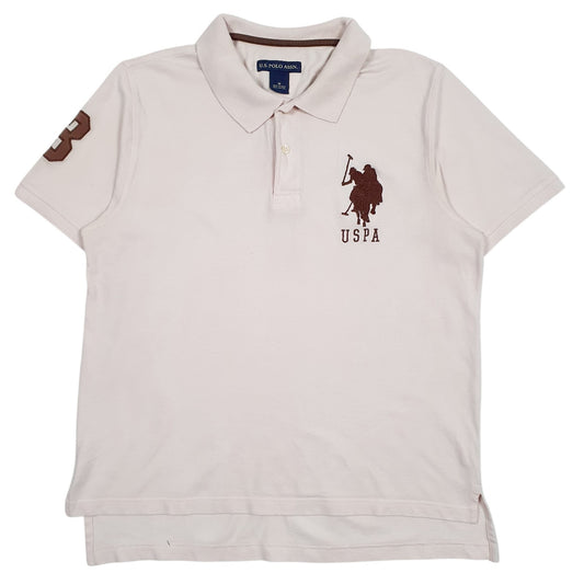 Mens Pink U.S. Polo Assn  Short Sleeve Polo Shirt