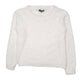 Womens White Marble Waltz  Crewneck Jumper