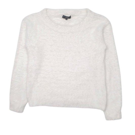 Womens White Marble Waltz  Crewneck Jumper