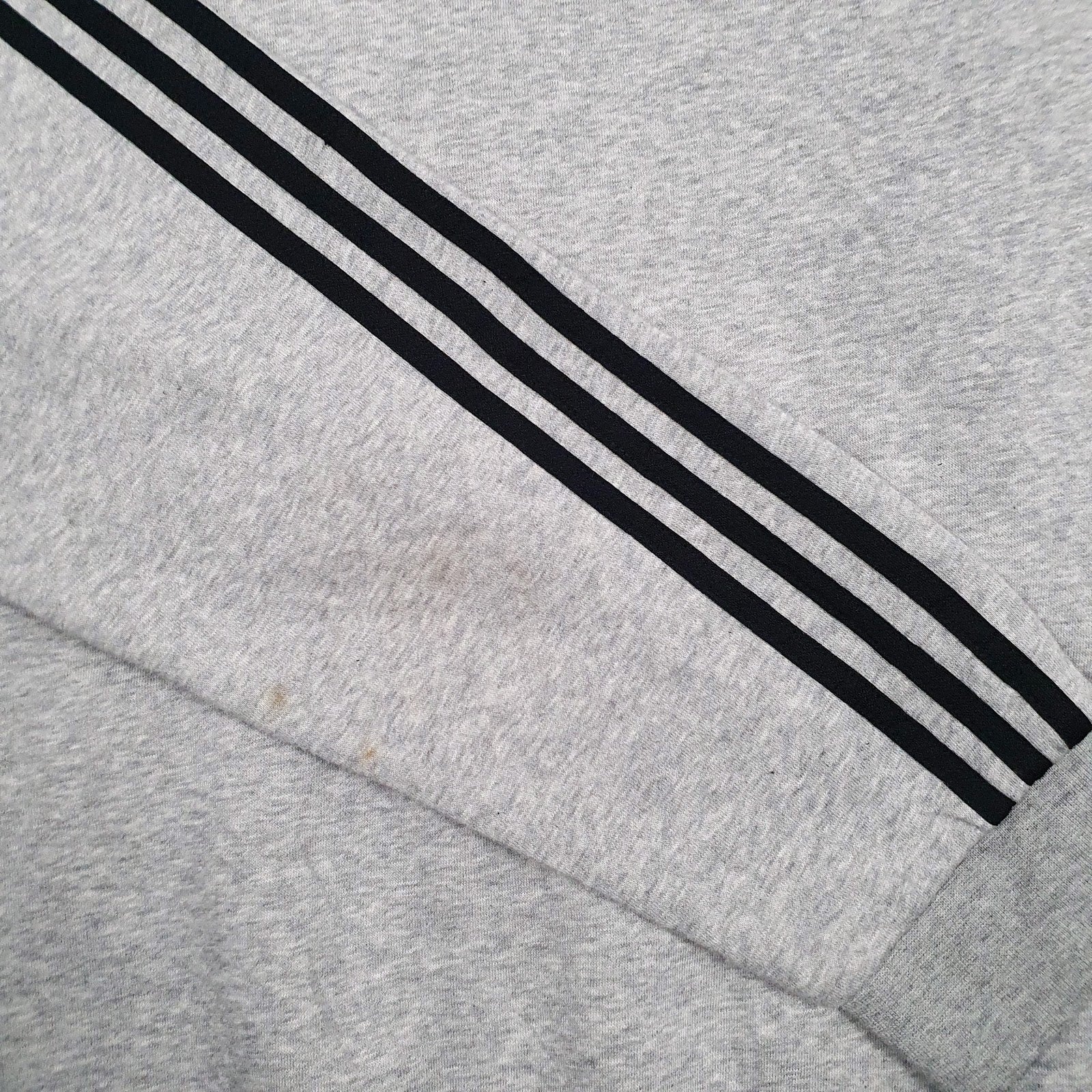 Mens Grey Adidas Spellout Hoodie Jumper