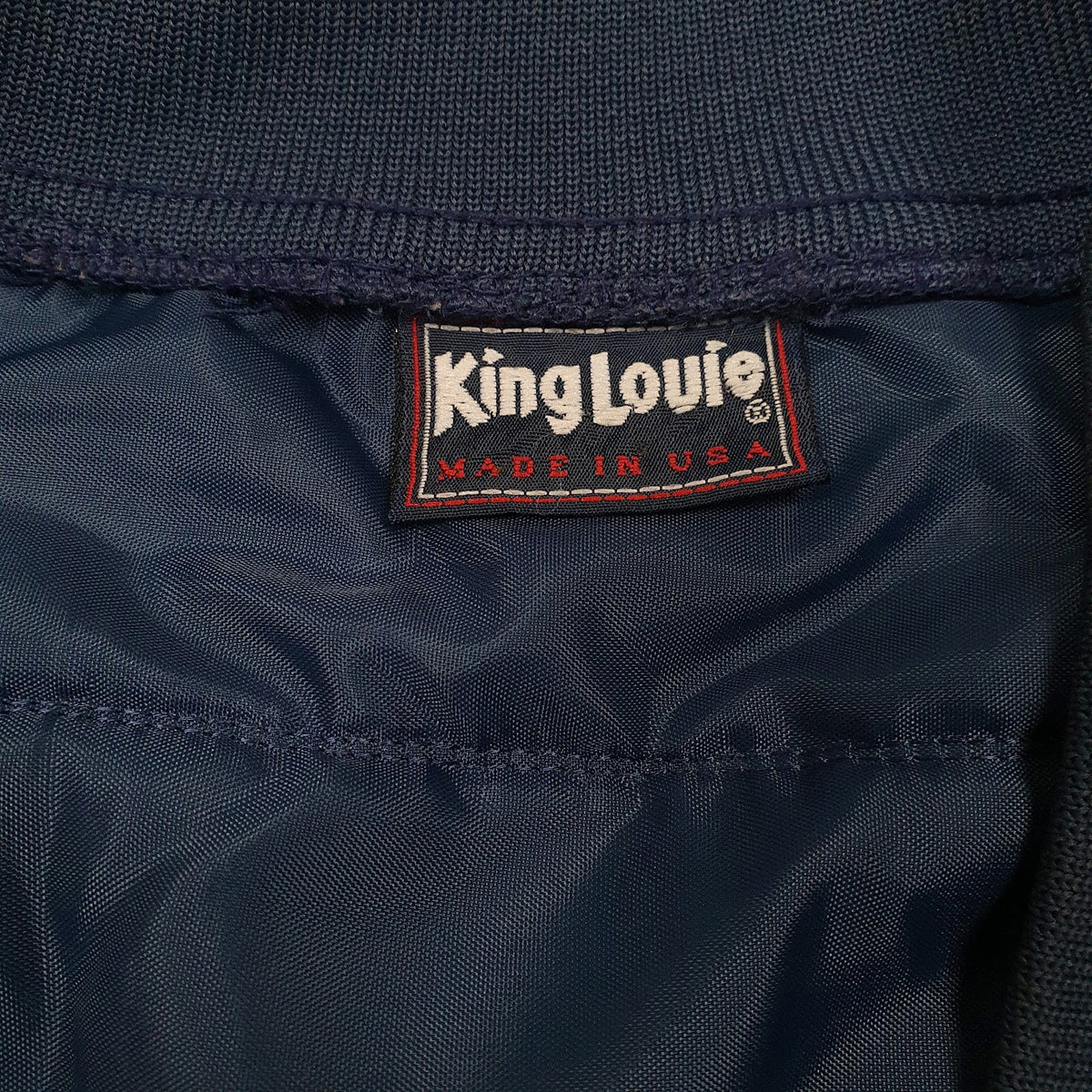 Mens Navy King Louie Padded Vintage Made In USA Consolidated Freightways  Coat