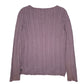 Womens Purple Ralph Lauren Cable Knit Crewneck Jumper
