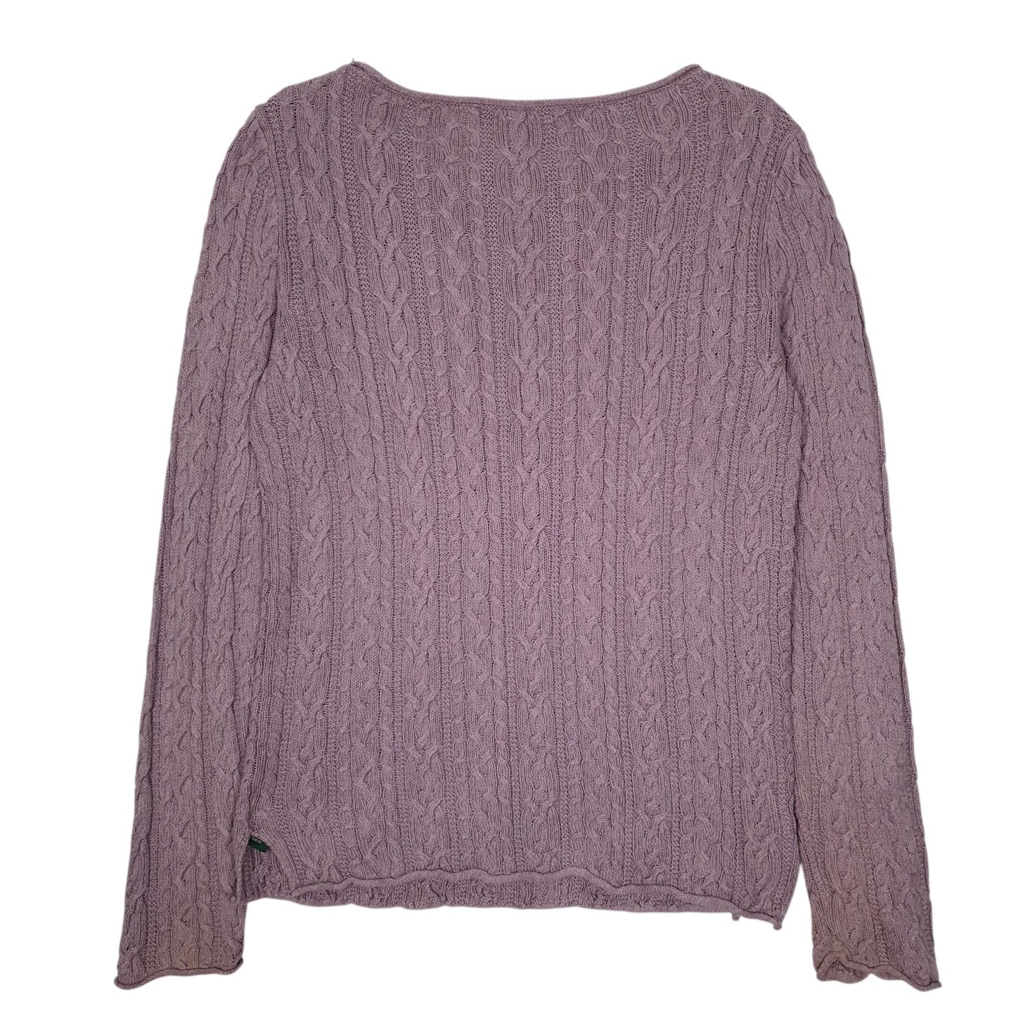 Womens Purple Ralph Lauren Cable Knit Crewneck Jumper