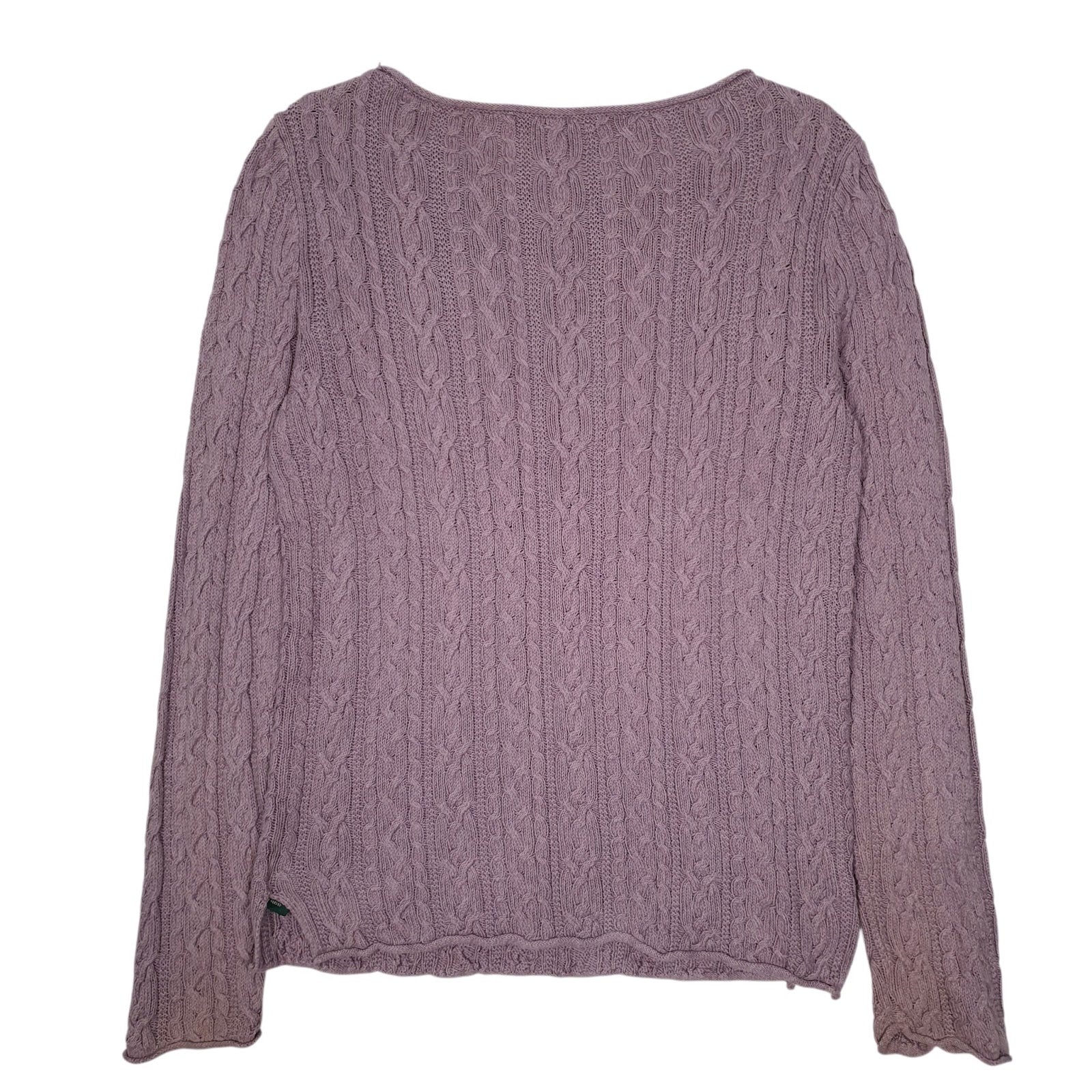 Womens Purple Ralph Lauren Cable Knit Crewneck Jumper